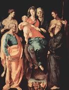 Jacopo Pontormo Annen-Altar, Madonna mit Hl. Anna, links oil painting